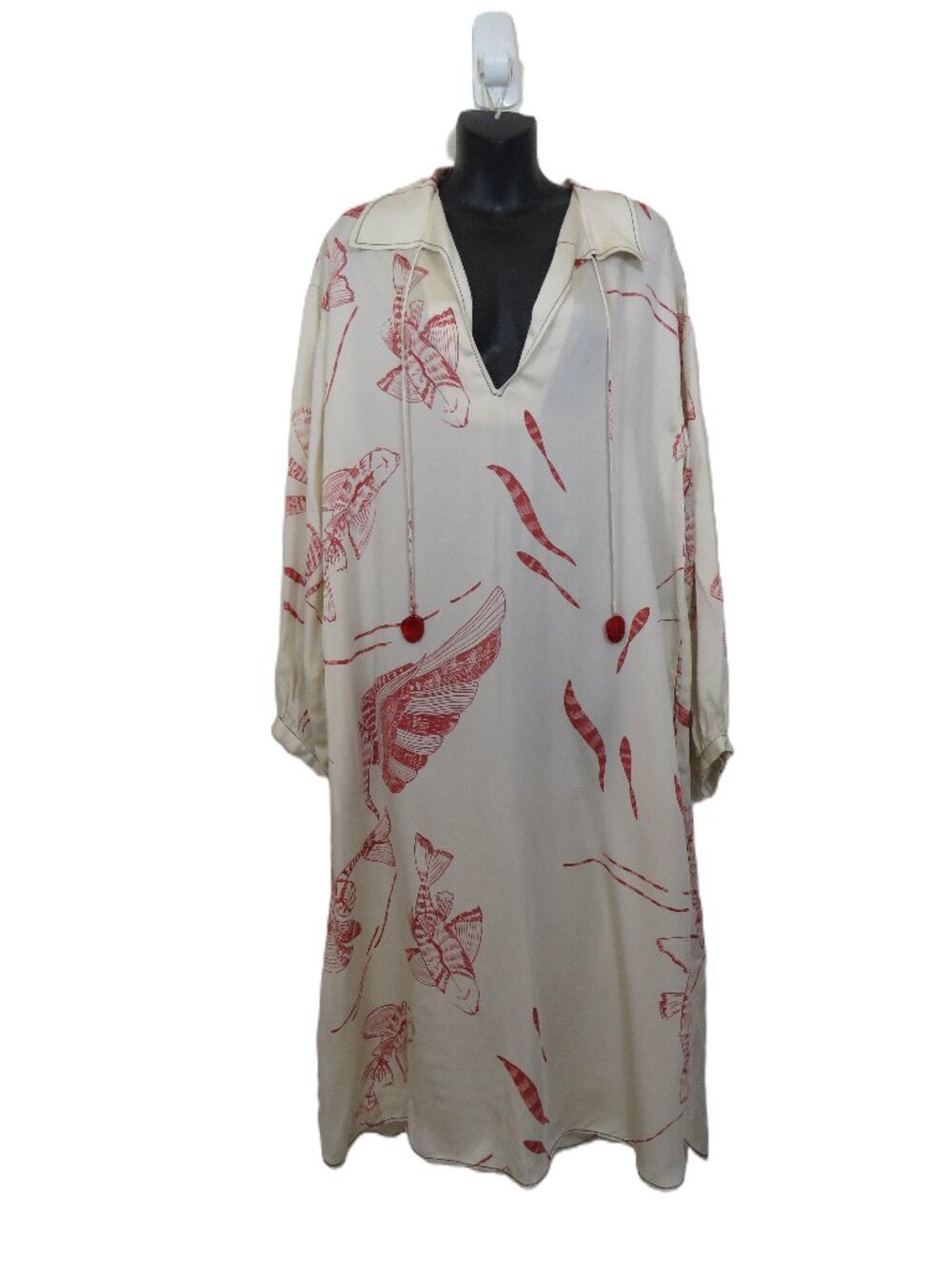 Zara size Large Limited Edition Studio Print Shift Dress Fish Printed Relaxed